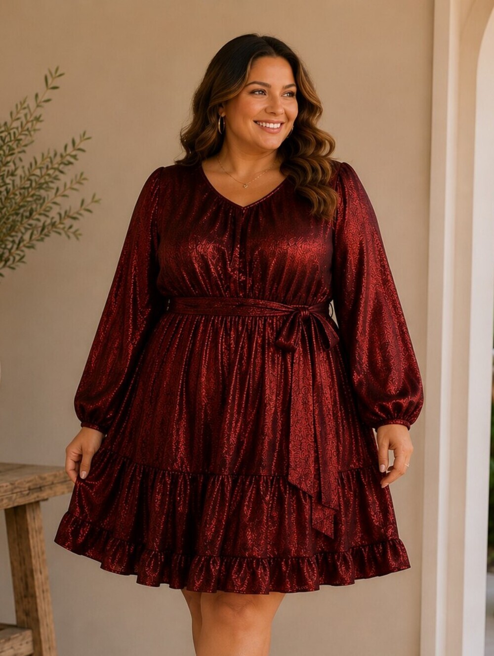 LANE BRYANT PLUS SIZE 24 REDโ VELVET DRESS PARTY FLARE TWIRL VALENTINES DAY